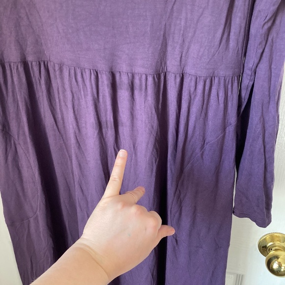 Full Length Purple Long Sleeve w/ POCKETS! Medium - Picture 4 of 5